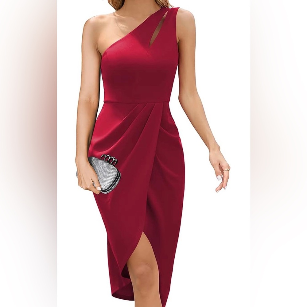 One Shoulder Midi Dress